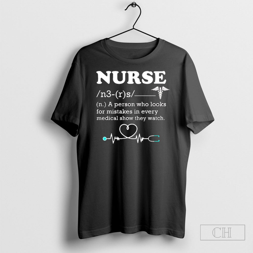 Official Nurse Definition A Person Who Looks For Mistakes In Every Medical Show Sweater Tee