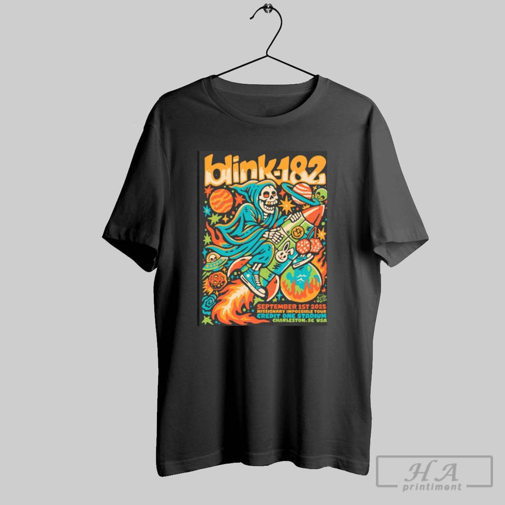Official Official Blink 182 September 1st 2025 Missionary Impossible Tour Credit One Stadium Charleston Sc