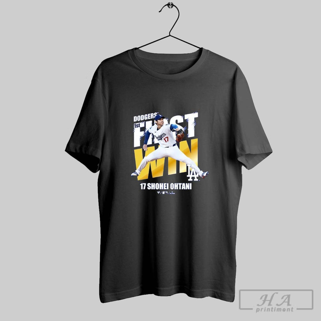 Official Official Funny Shohei Ohtani Los Angeles Dodgers First Win Victory Commemorative Mlb 2025 Fan