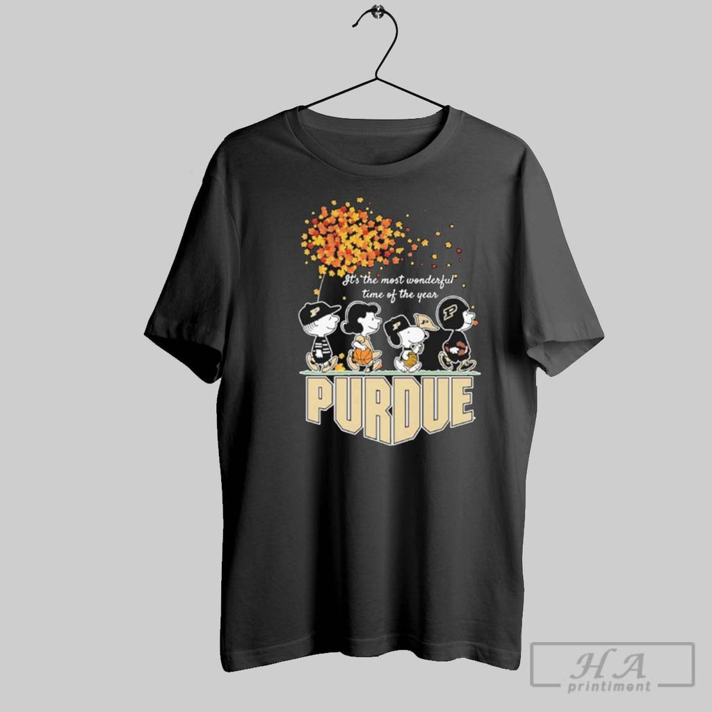 Official Official Purdue Boilermakers And Peanuts Character Its The Most Wonderful Time Of The Year