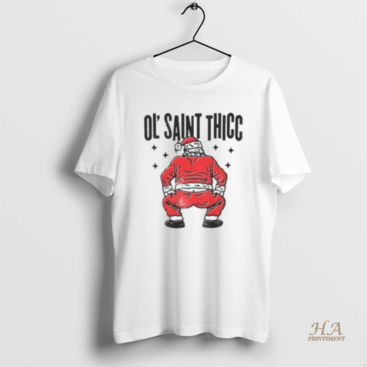 Official Ol Saint Thicc Christmas Funny Santa