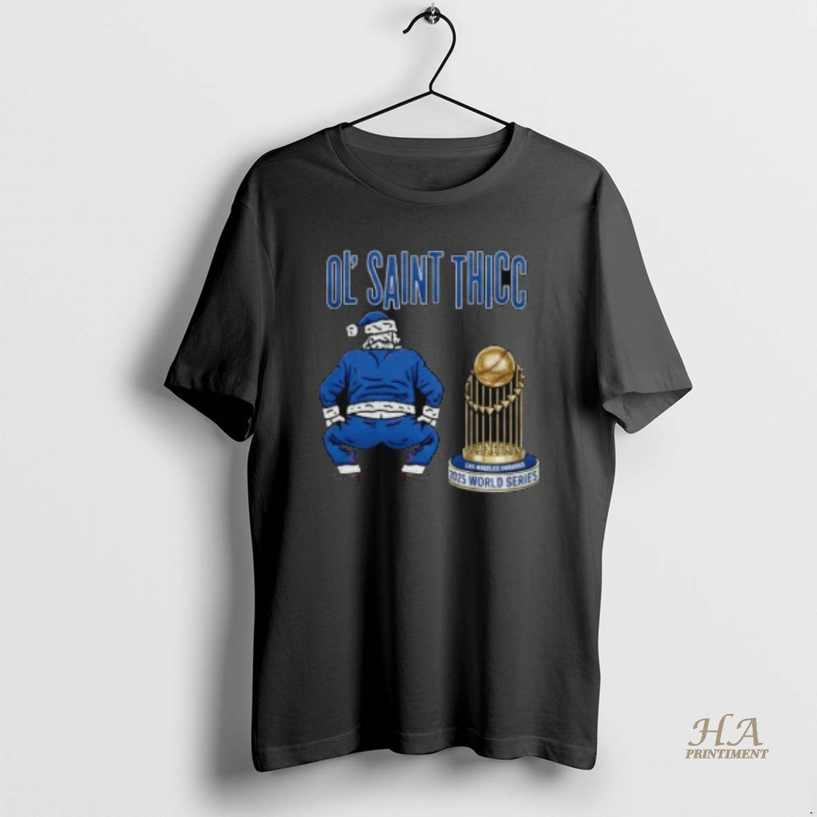 Official Ol Saint Thicc Santa Los Angeles Dodgers World Series Champions