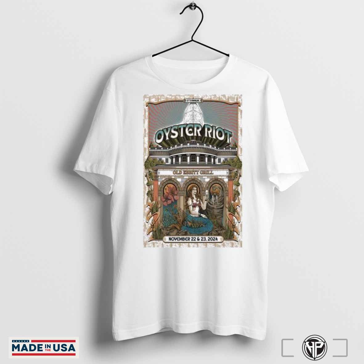 Official Oyster Riot At Old Ebbitt Grill In Washington Dc Nov 22 23 2024 27th Annual Shirts