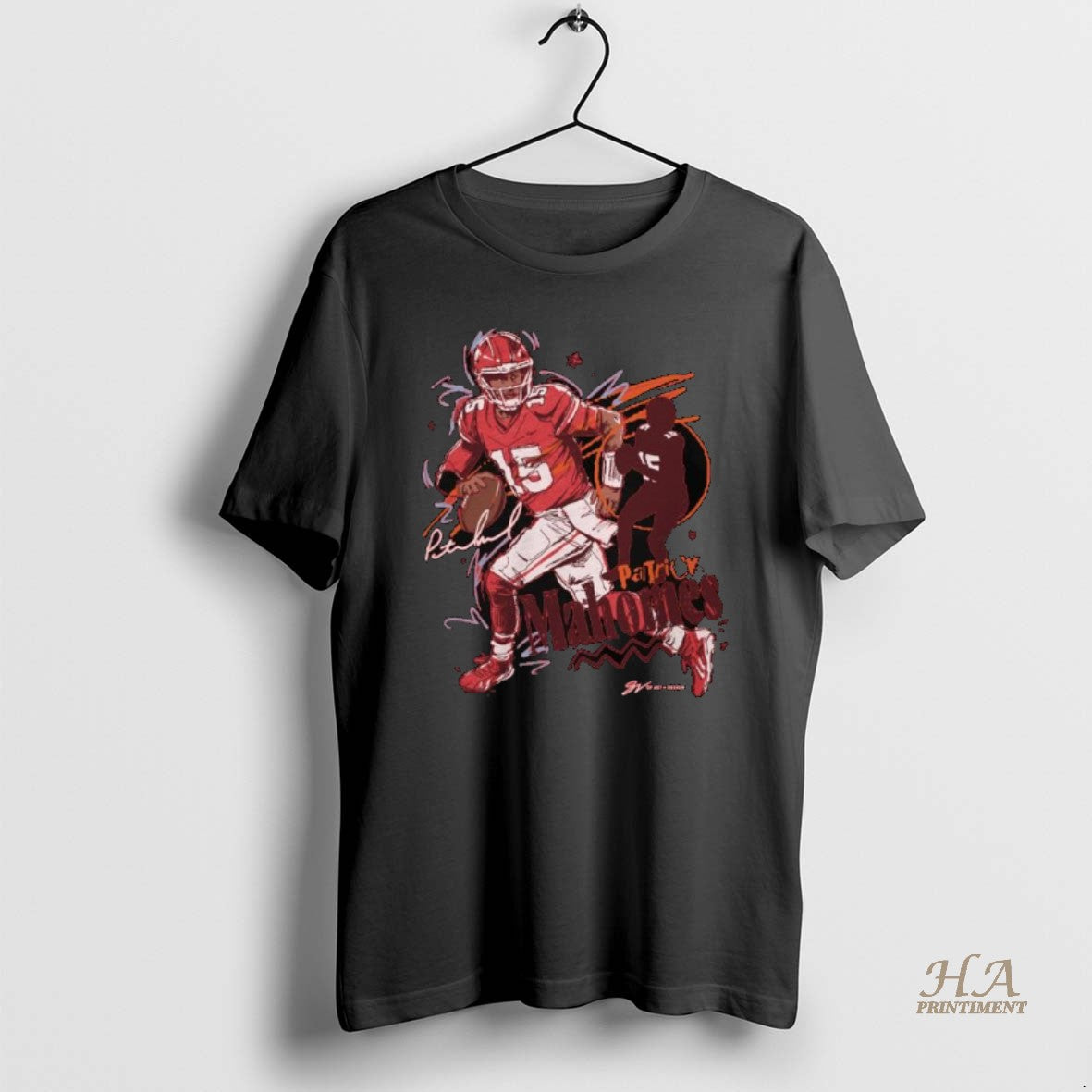 Official Patrick Mahomes Kansas City Scribble Signature Long Sleve