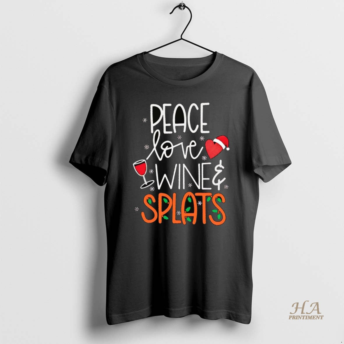 Official Peace Love Wine And Splats Christmas