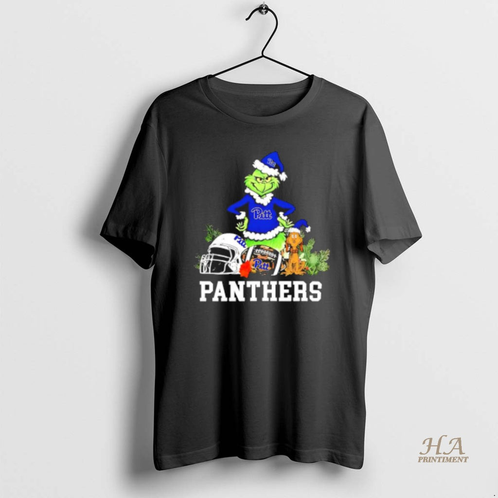 Official Pittsburgh Panthers The Grinch And Max Helmet Christmas 2025