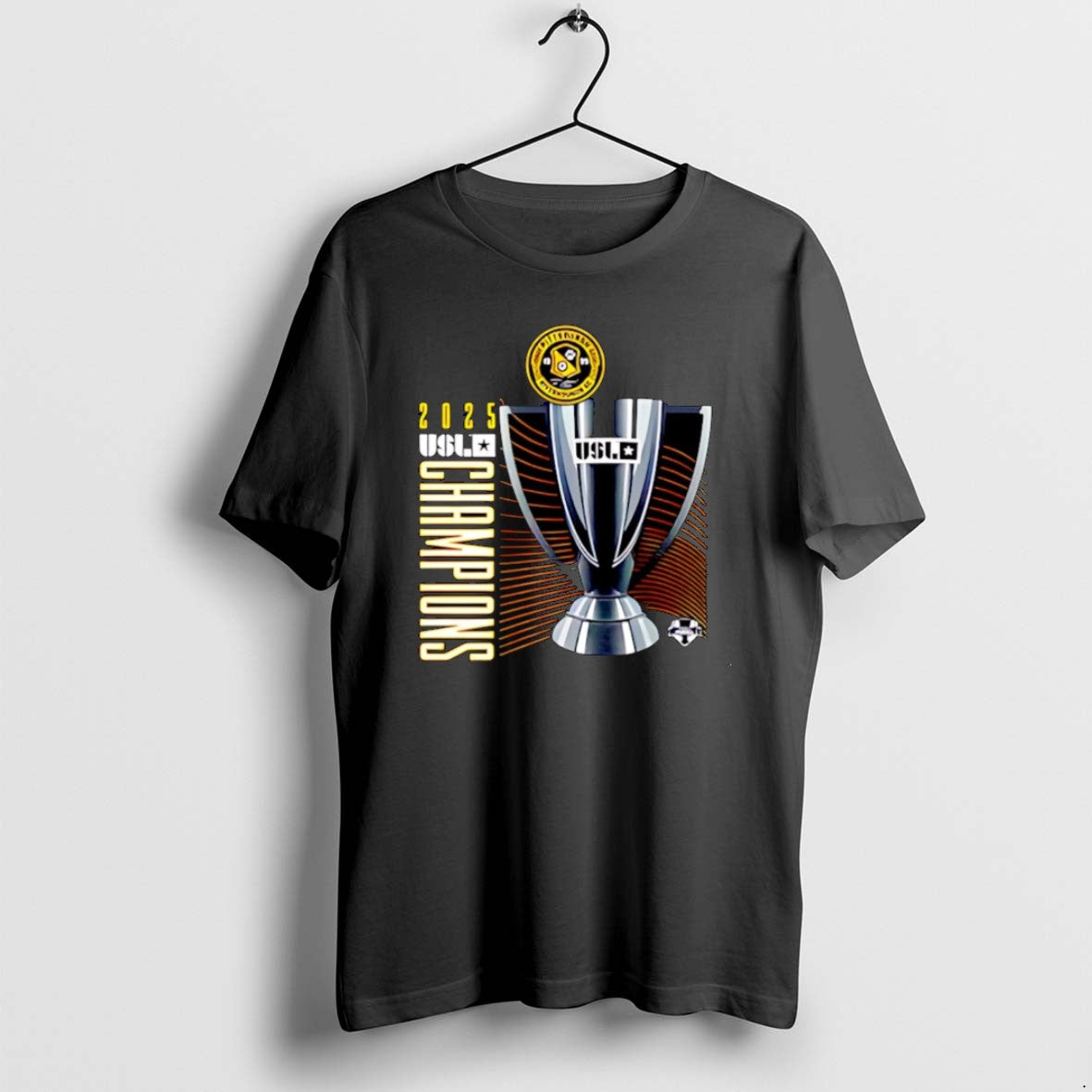 Official Pittsburgh Riverhounds Sc Usl Championship Final Champions 2025 Trophy Logo Christmas