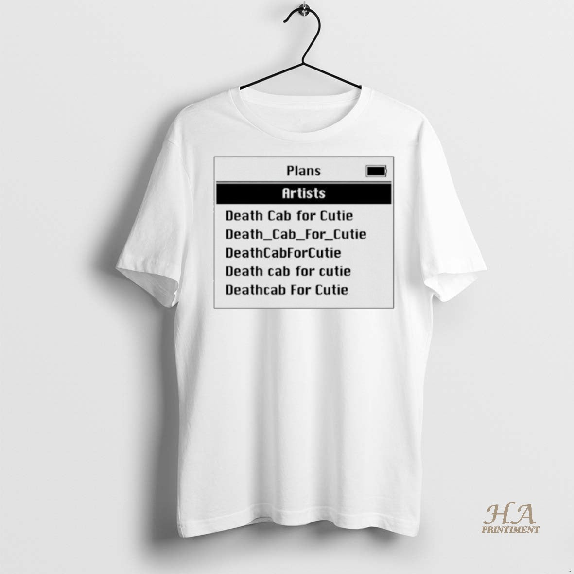 Official Plans Artists Death Cab For Cutie Shirt