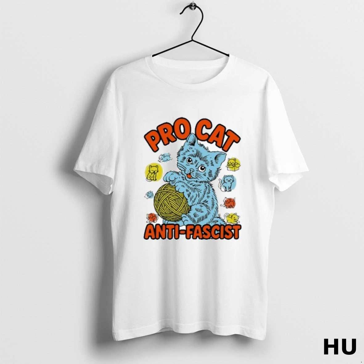 Official Pro Cat Anti Fascist T Shirt