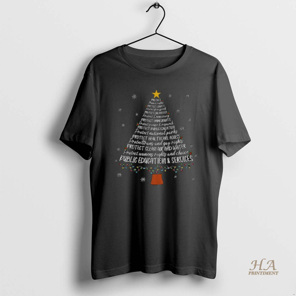 Official Protect Democracy Christmas Tree Anti Trump Democrat