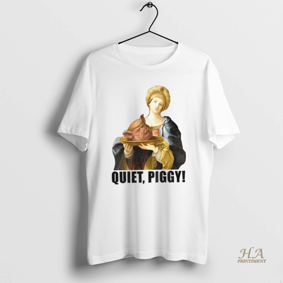Official Quiet Piggy Anti Trump Feminist Trump Pig Head Retro
