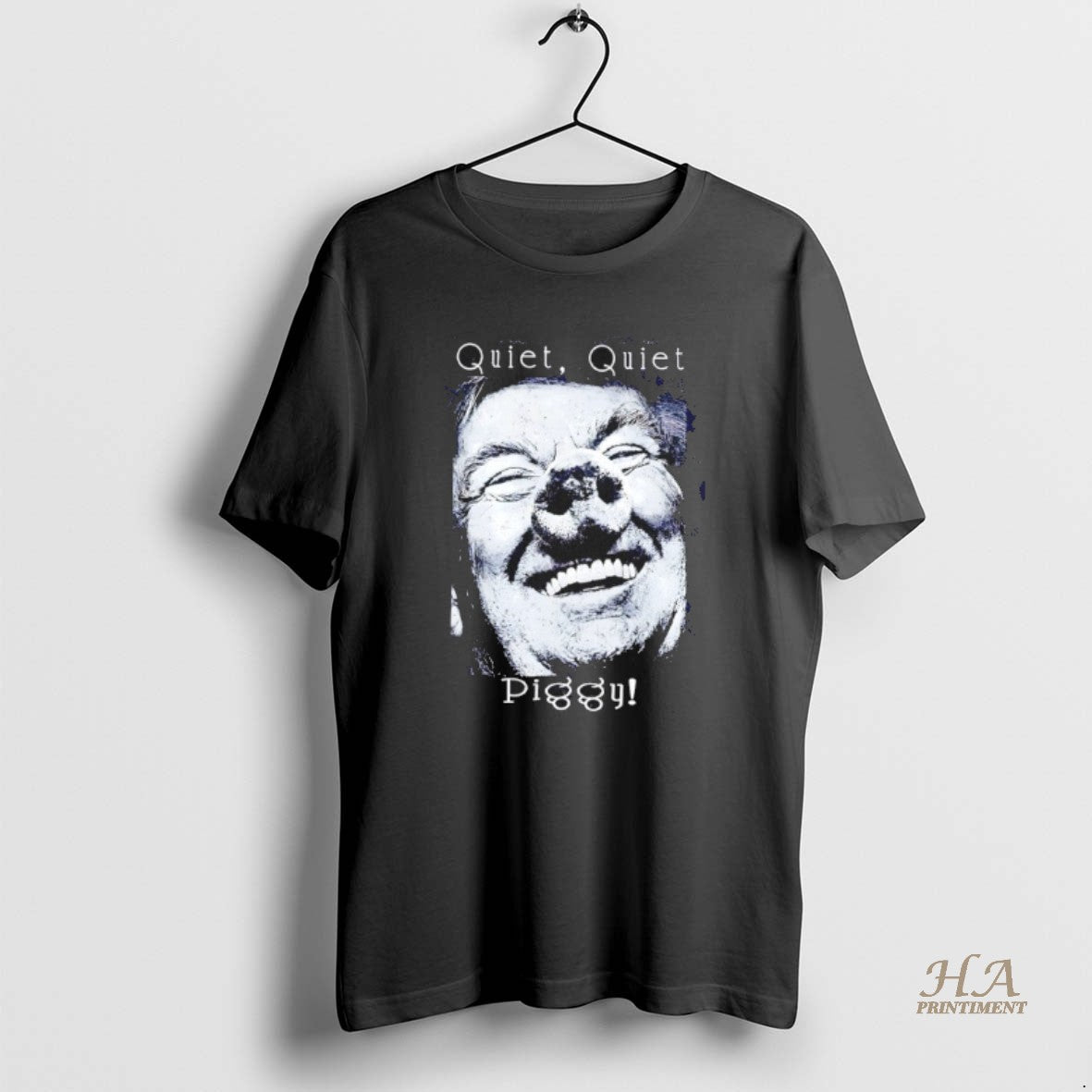 Official Quiet Quiet Piggy Trump Pig Vintage