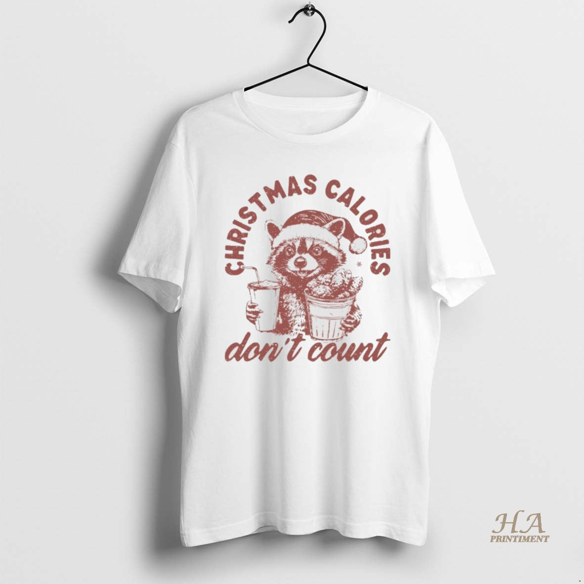 Official Raccoon Christmas Calories Dont Count