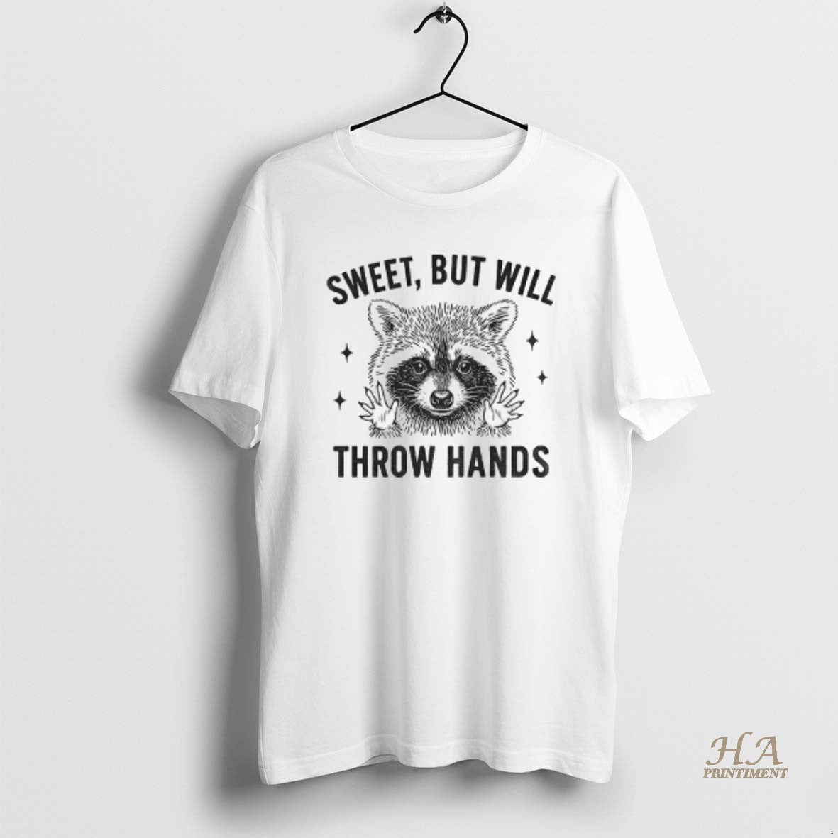 Official Raccoon Sweet But Will Throw Hands Vintage