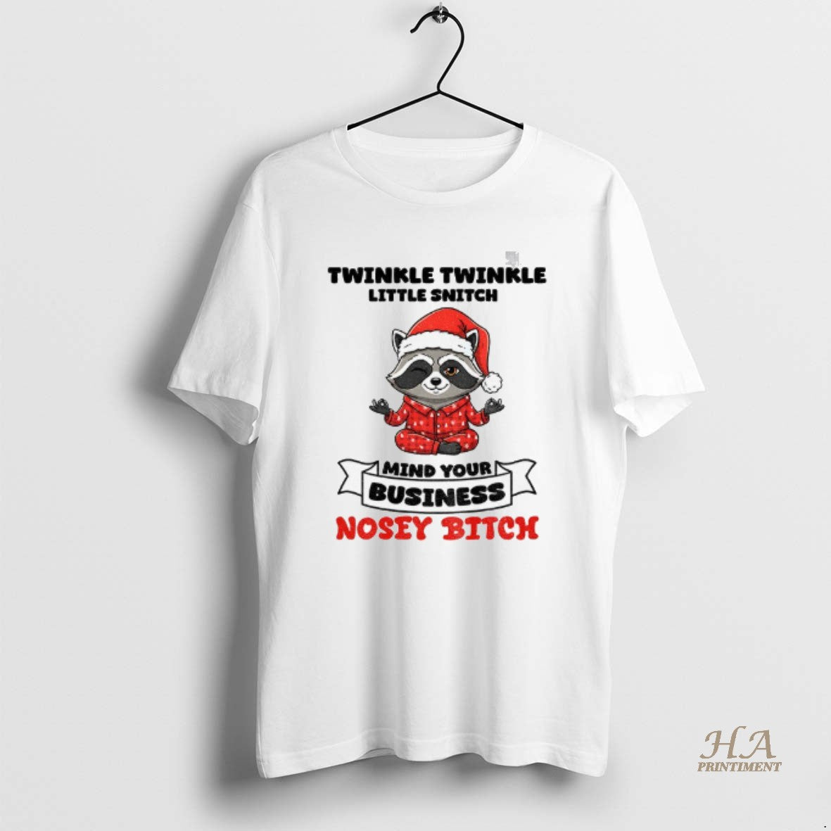 Official Raccoon Twinkle Twinkle Little Snitch Mind Your Business Nosey Bitch Christmas