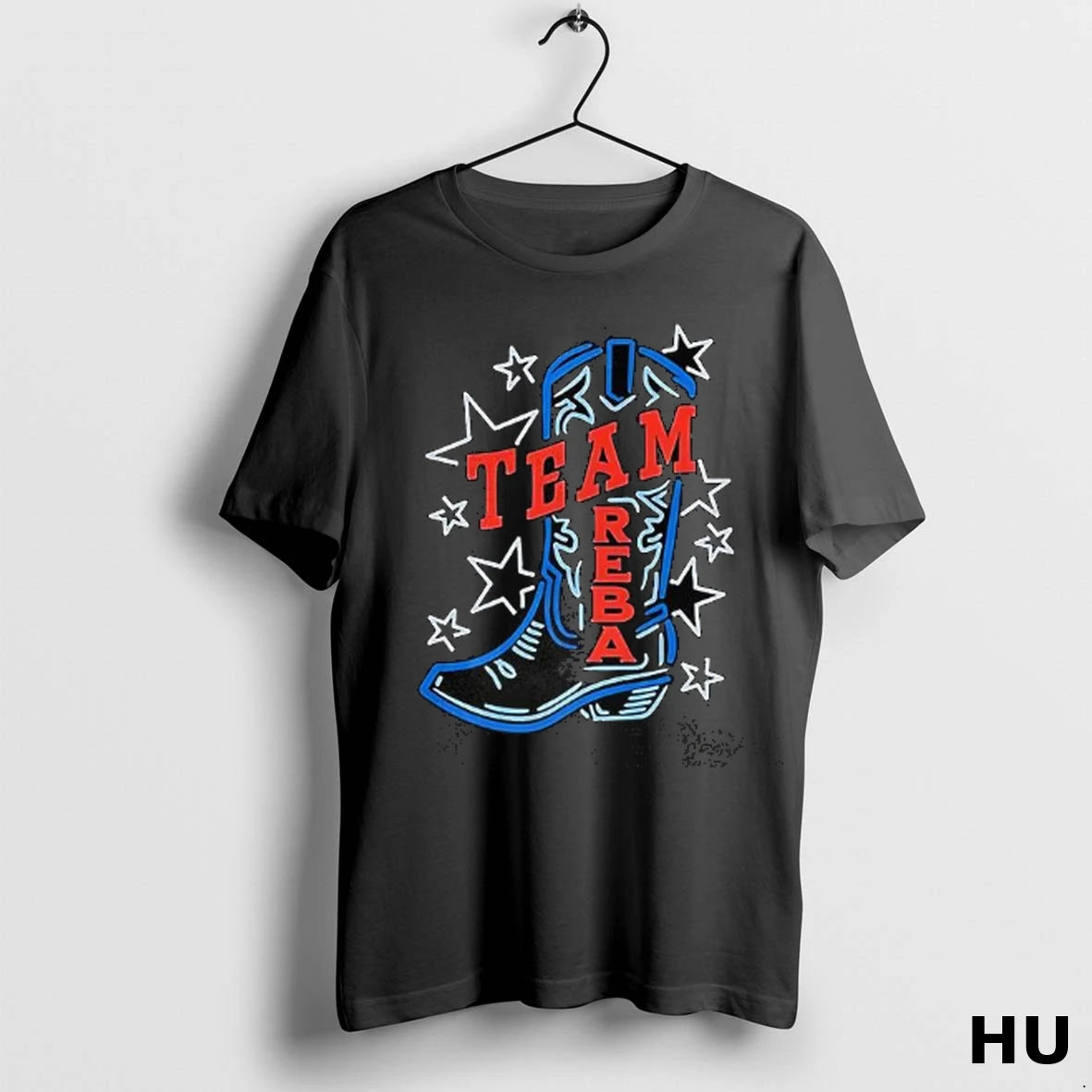 Official Reba Mcentire Team Reba Boots T Shirt