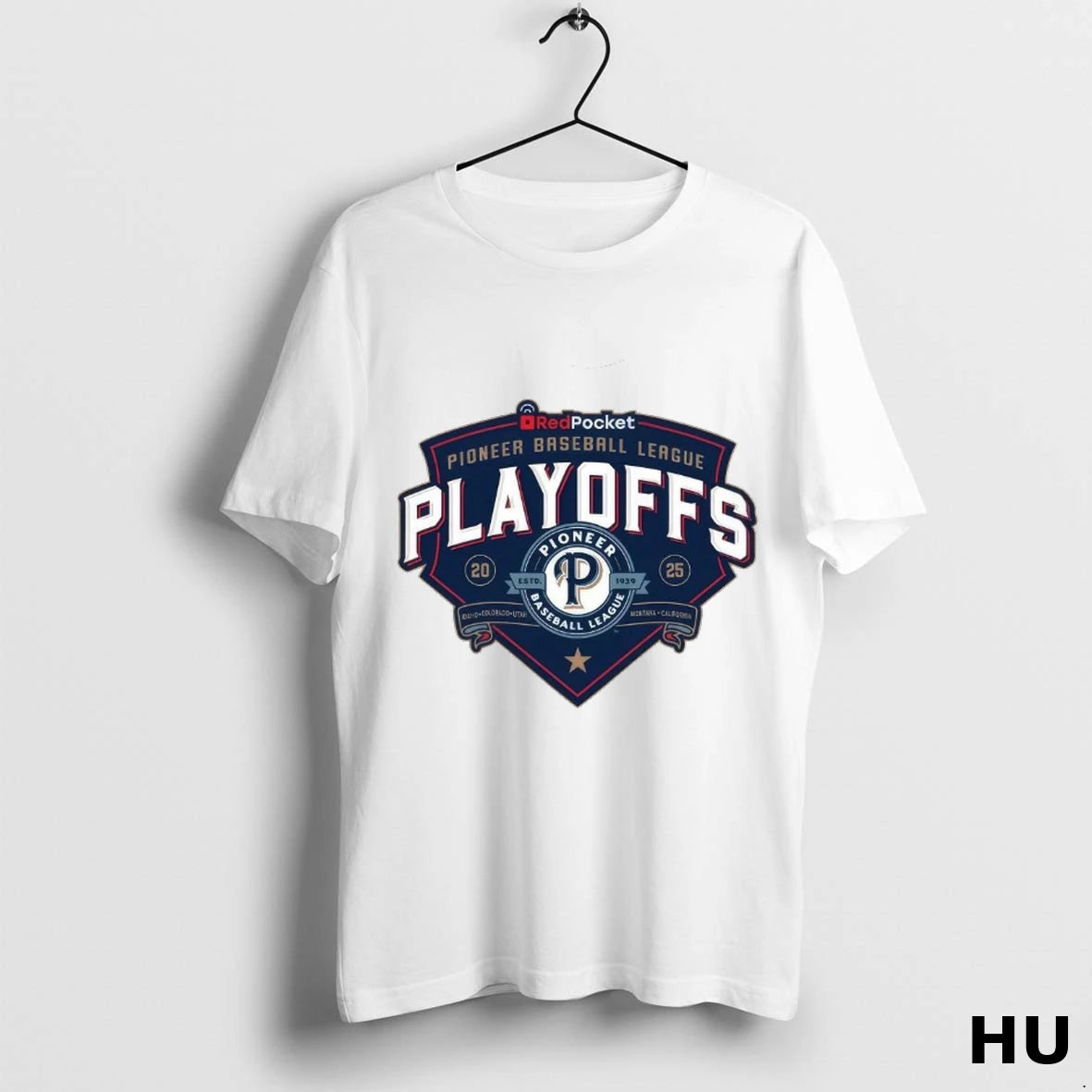 Official Red Pocket Pioneer Baseball League Playoffs 2025 Fan Gear T Shirt