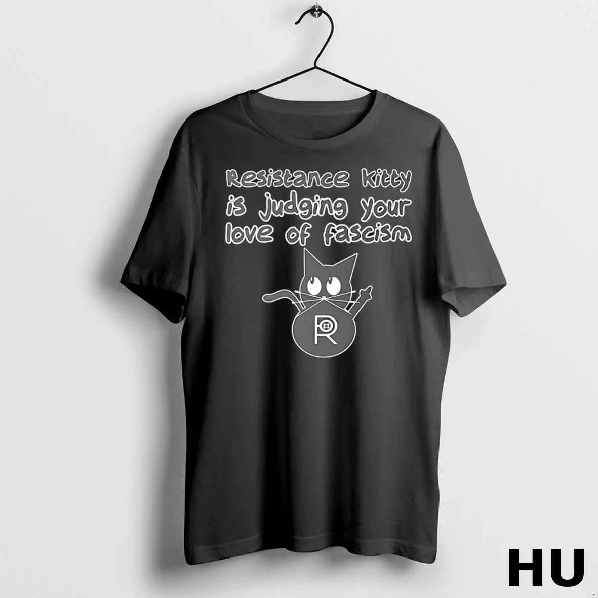 Official Resistance Kitty Is Judging Your Love Of Fascism Cat T Shirt