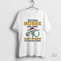 Official Rod Of Asclepius Retired Nurse Rain Shine Sleet Or Snow Christmas Shirt
