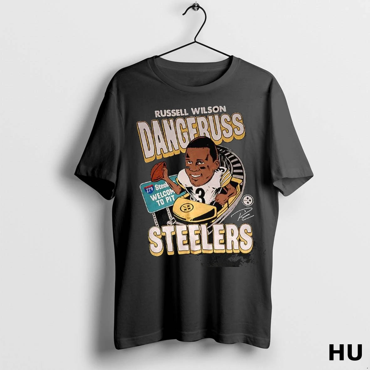Official Russell Wilson Dangeruss Steelers Signature T Shirt