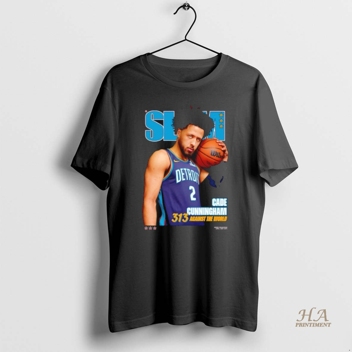 Official Slam Cade Cunningham Detroit Pistons 313 Against The World