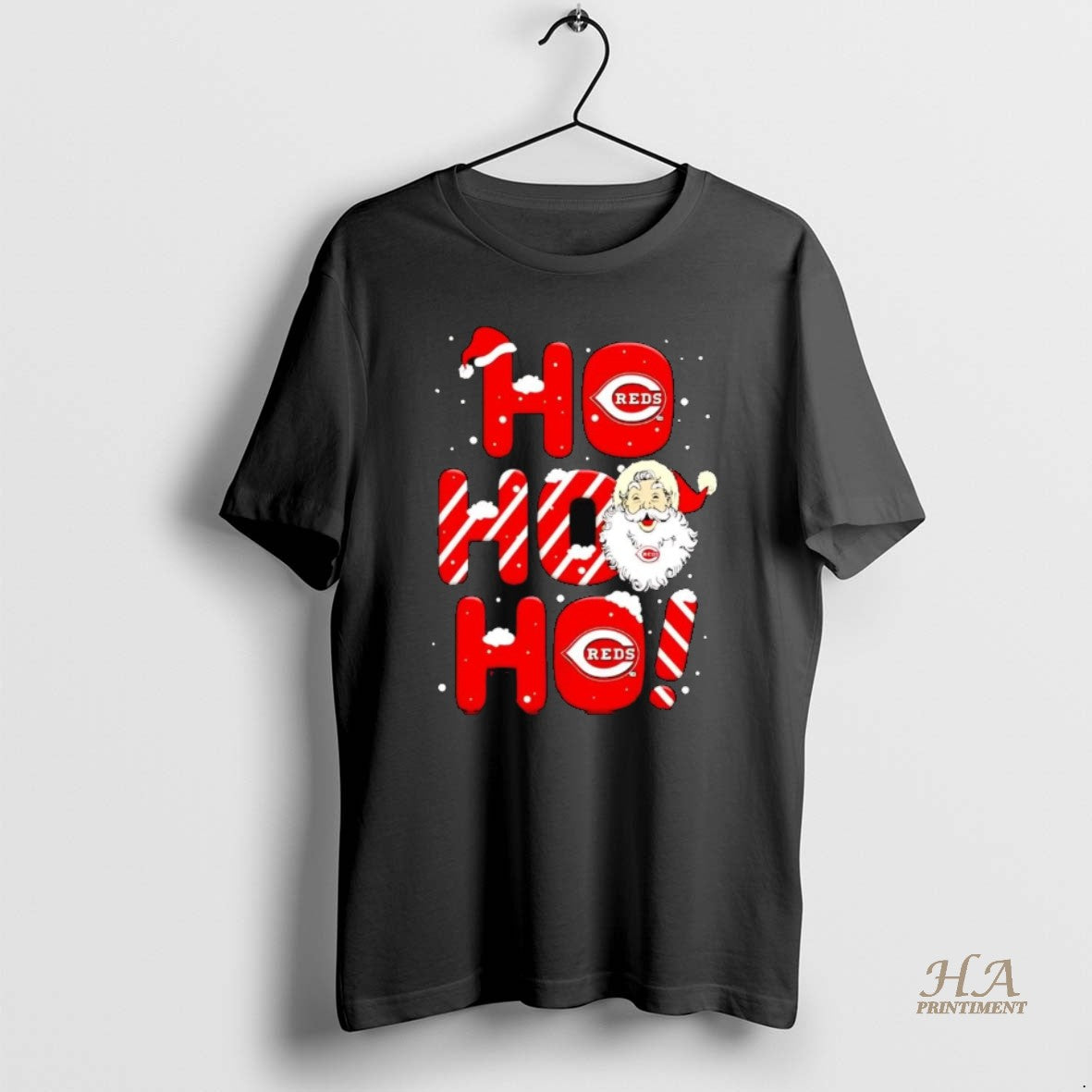Official Santa Claus Cincinnati Reds Ho Ho Ho Merry Christmas