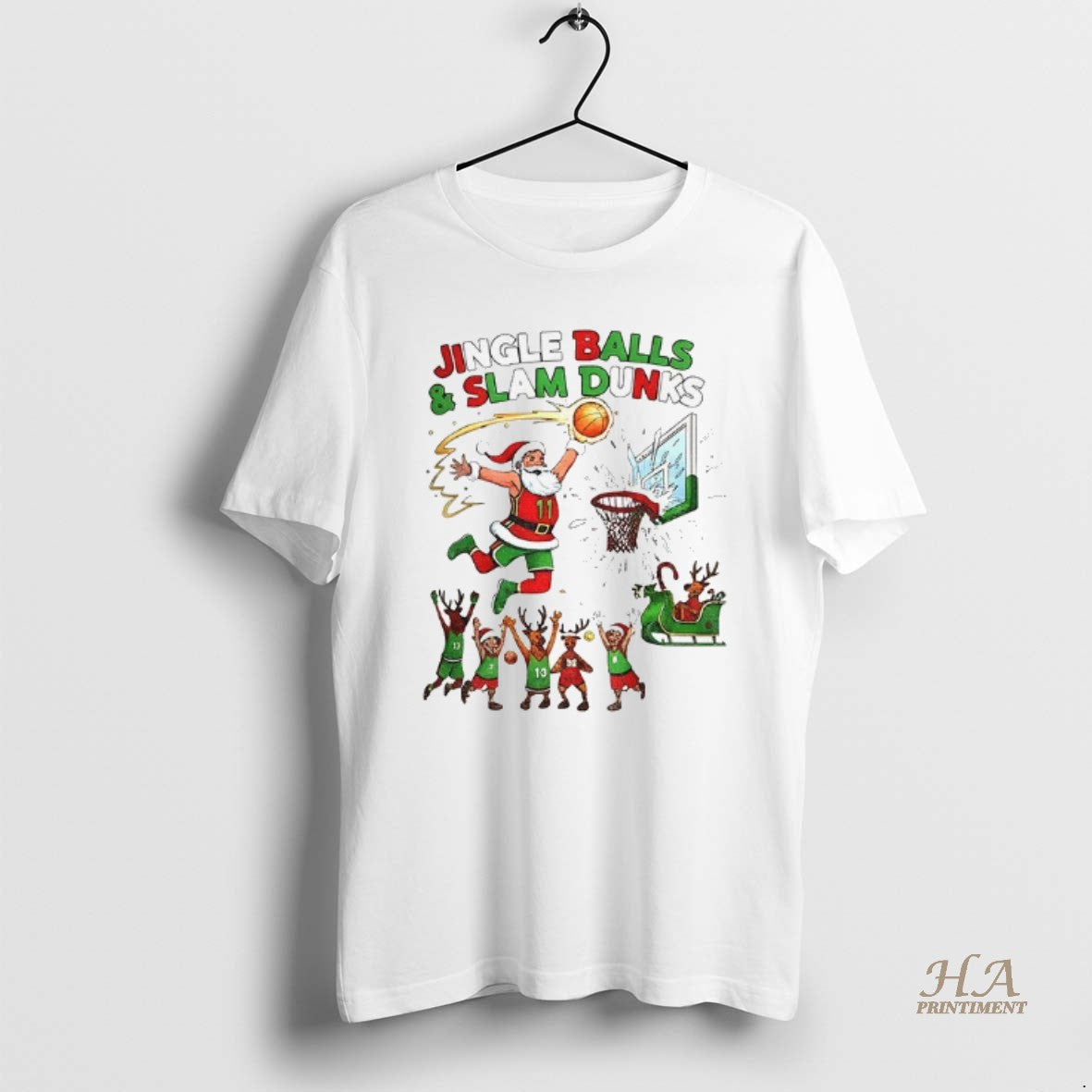 Official Santa Claus Jingle Balls And Slam Dunks Merry Christmas