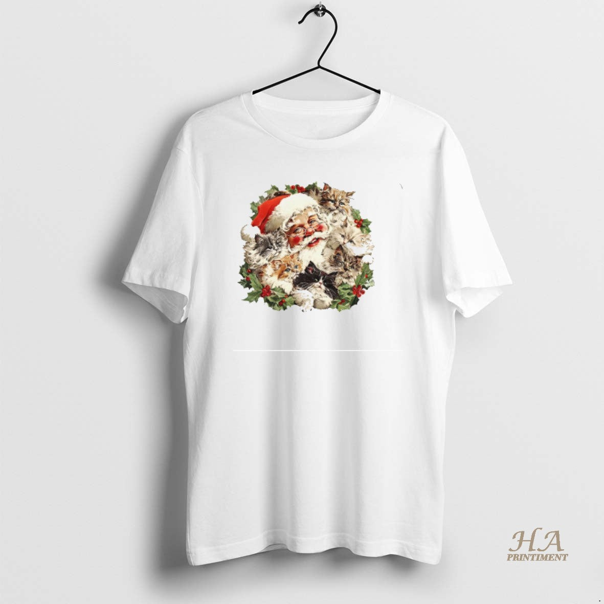 Official Santa Claus Kittens Christmas Retro 90s