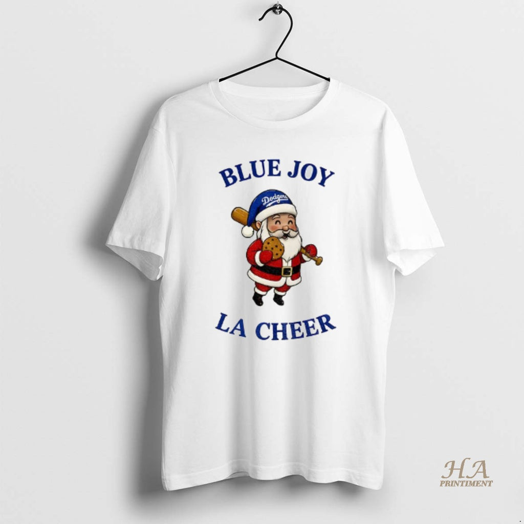 Official Santa Claus Los Angeles Dodgers Blue Joy La Cheer Baseball Mlb Christmas