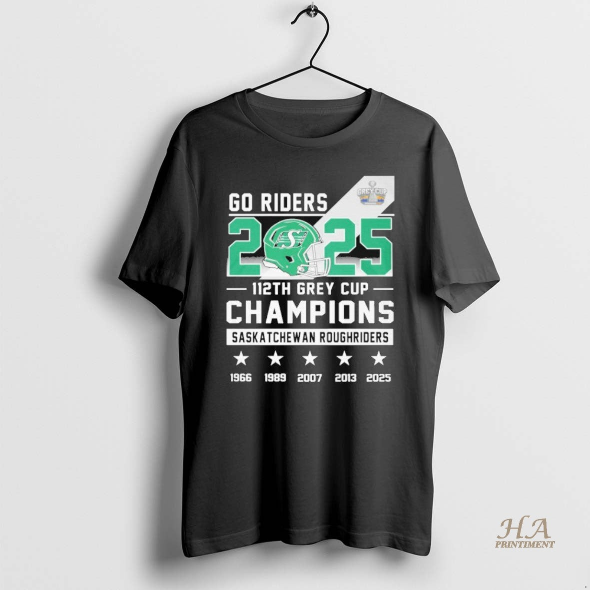 Official Saskatchewan Roughriders Go Riders 2025 112th Grey Cup Champions