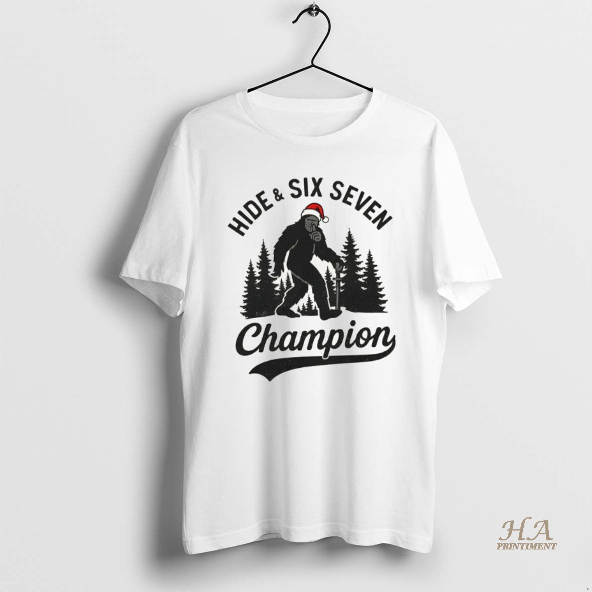 Official Sasquatch Santa Hat Forest Hide Six Seven Champion