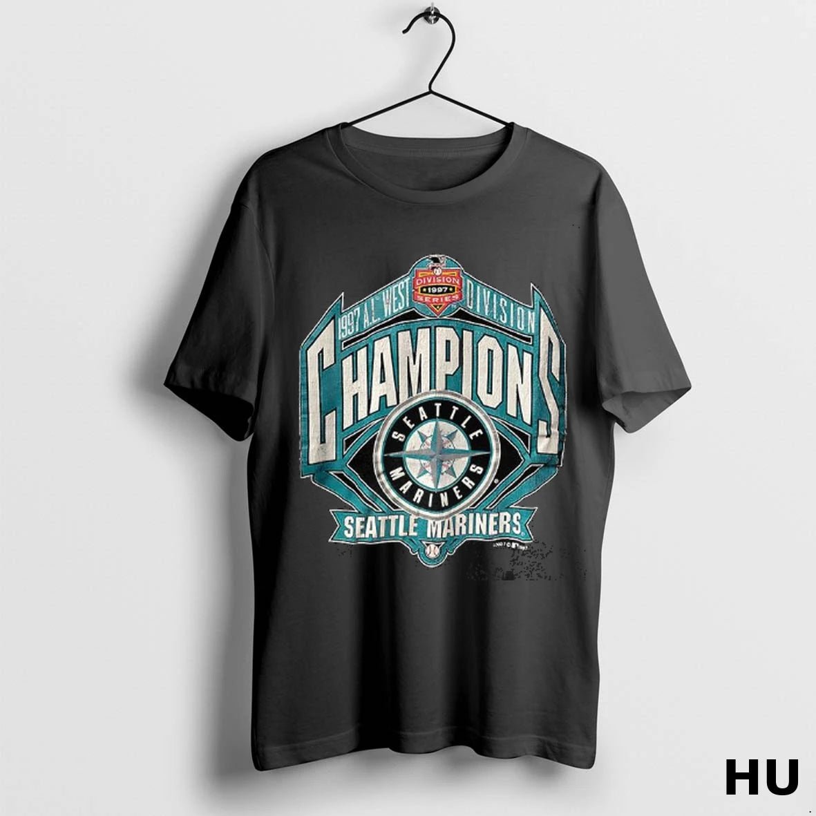 Official Seattle Mariners 1997 Al West Division Champions T Shirt