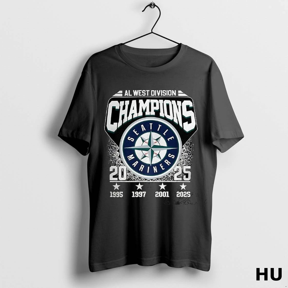 Official Seattle Mariners 2025 Al West Division Champions T Shirt