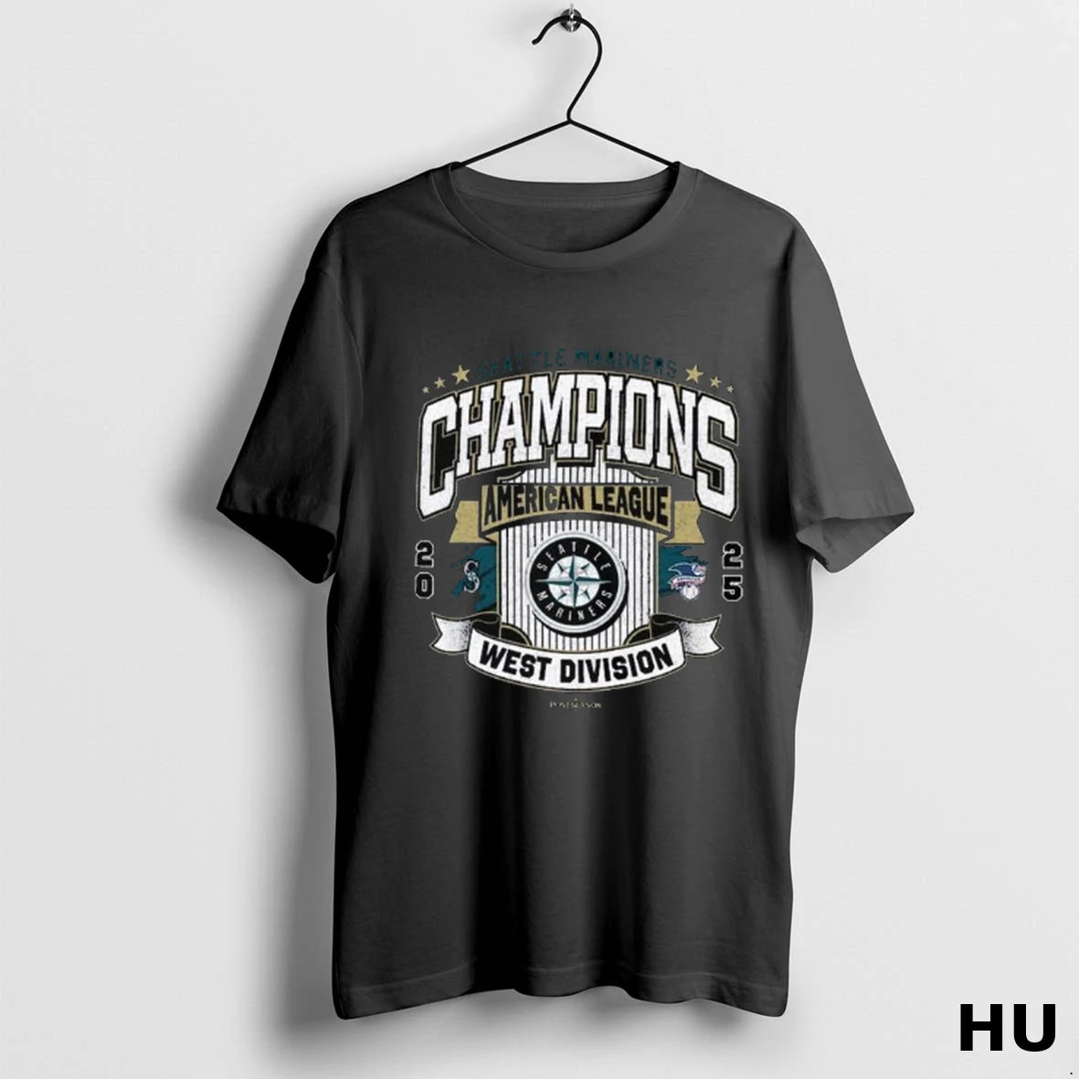 Official Seattle Mariners 47 2025 Al West Division Champions Franklin Long Sleve T Shirt