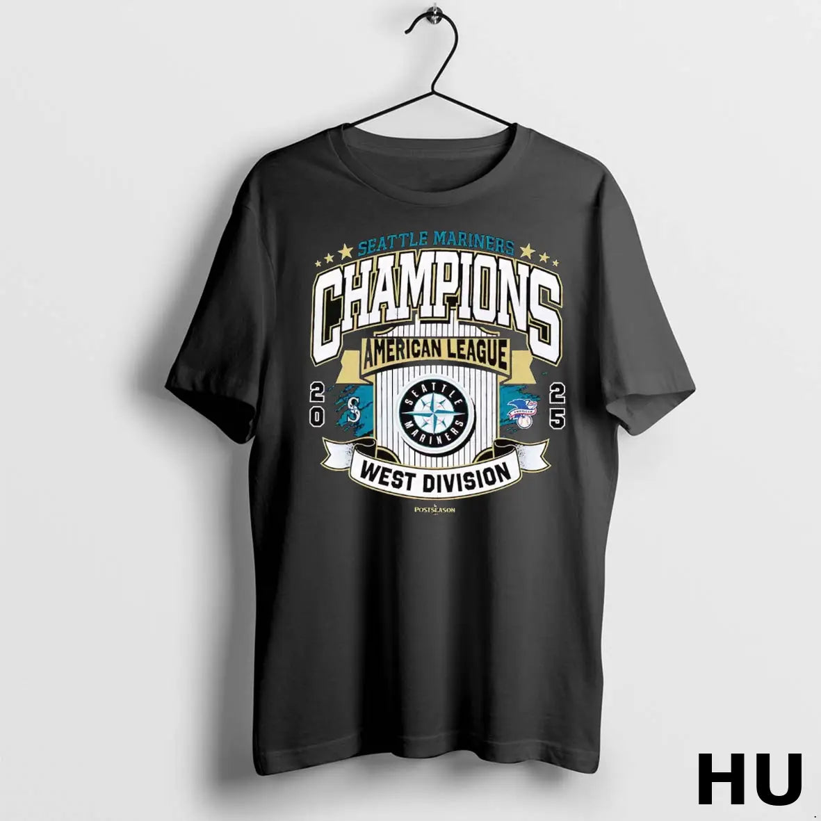 Official Seattle Mariners Champions Al West Division 2025 T Shirt