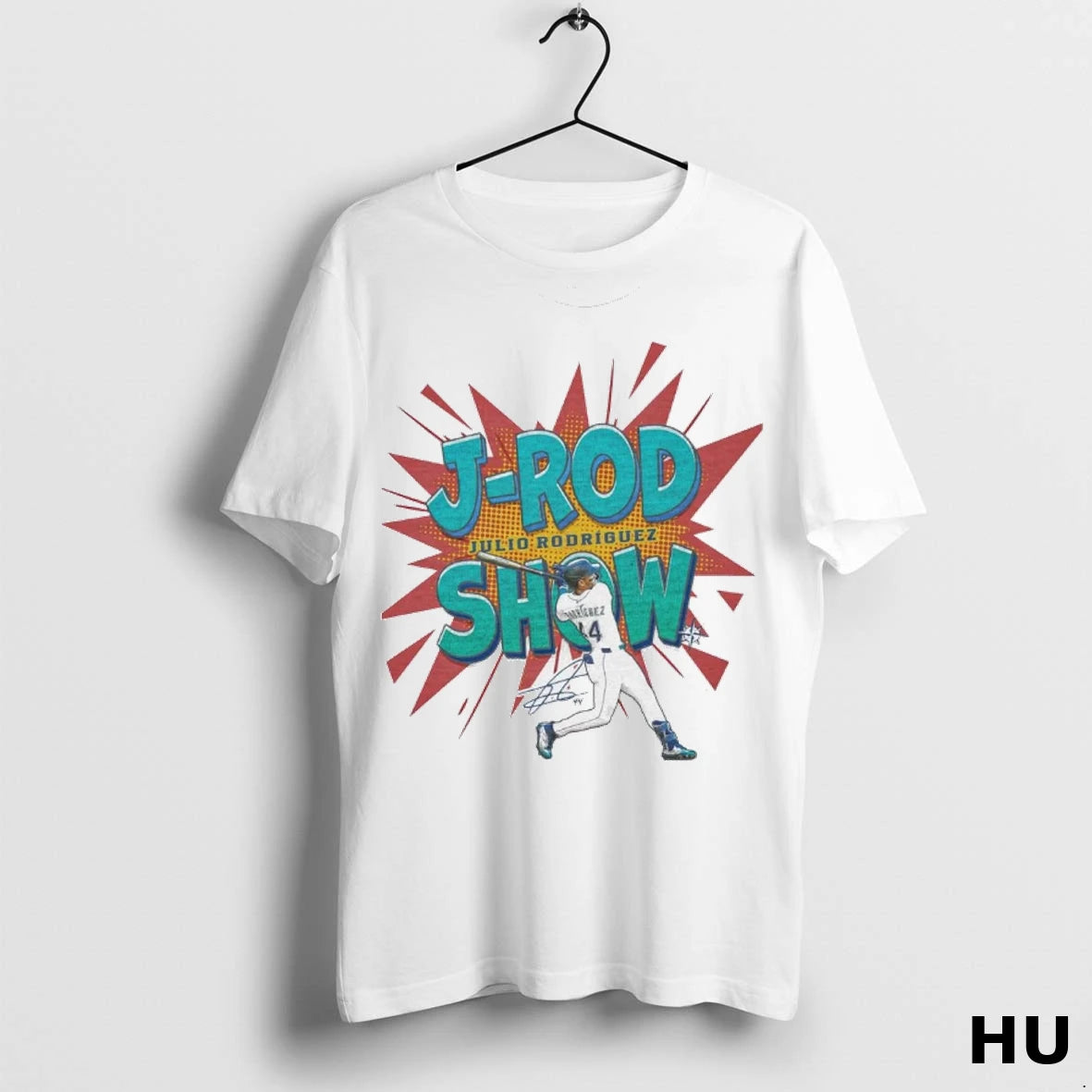 Official Seattle Mariners J Rod Show Julio Rodriguez Signature Painting T Shirt
