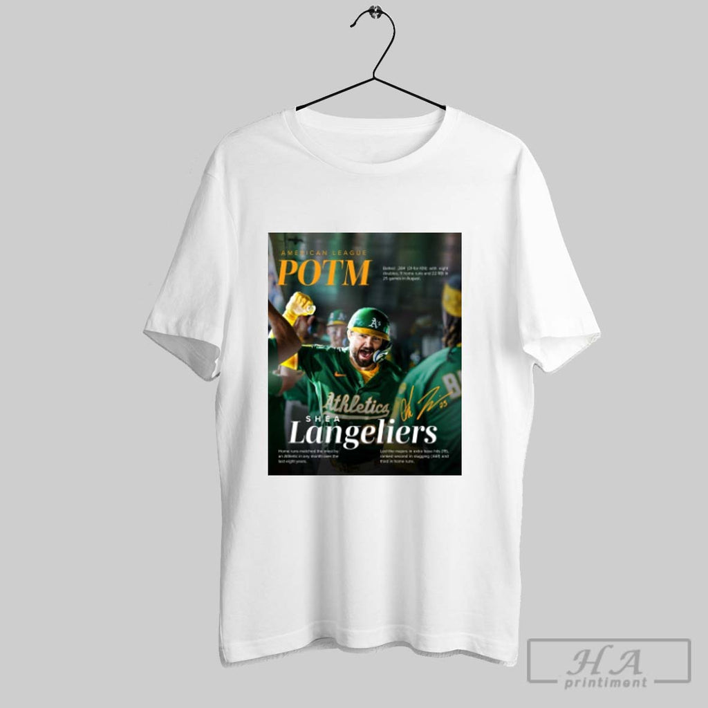 Official Shea Langeliers Oakland Athletics American League Player Of The Month August 2025 Signature Poster
