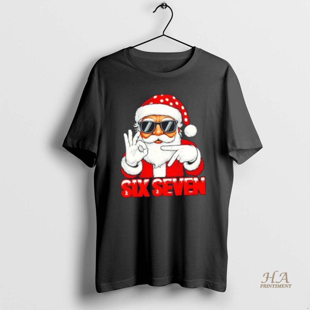 Official Six Seven Meme Christmas Cool Santa Saying 6 7