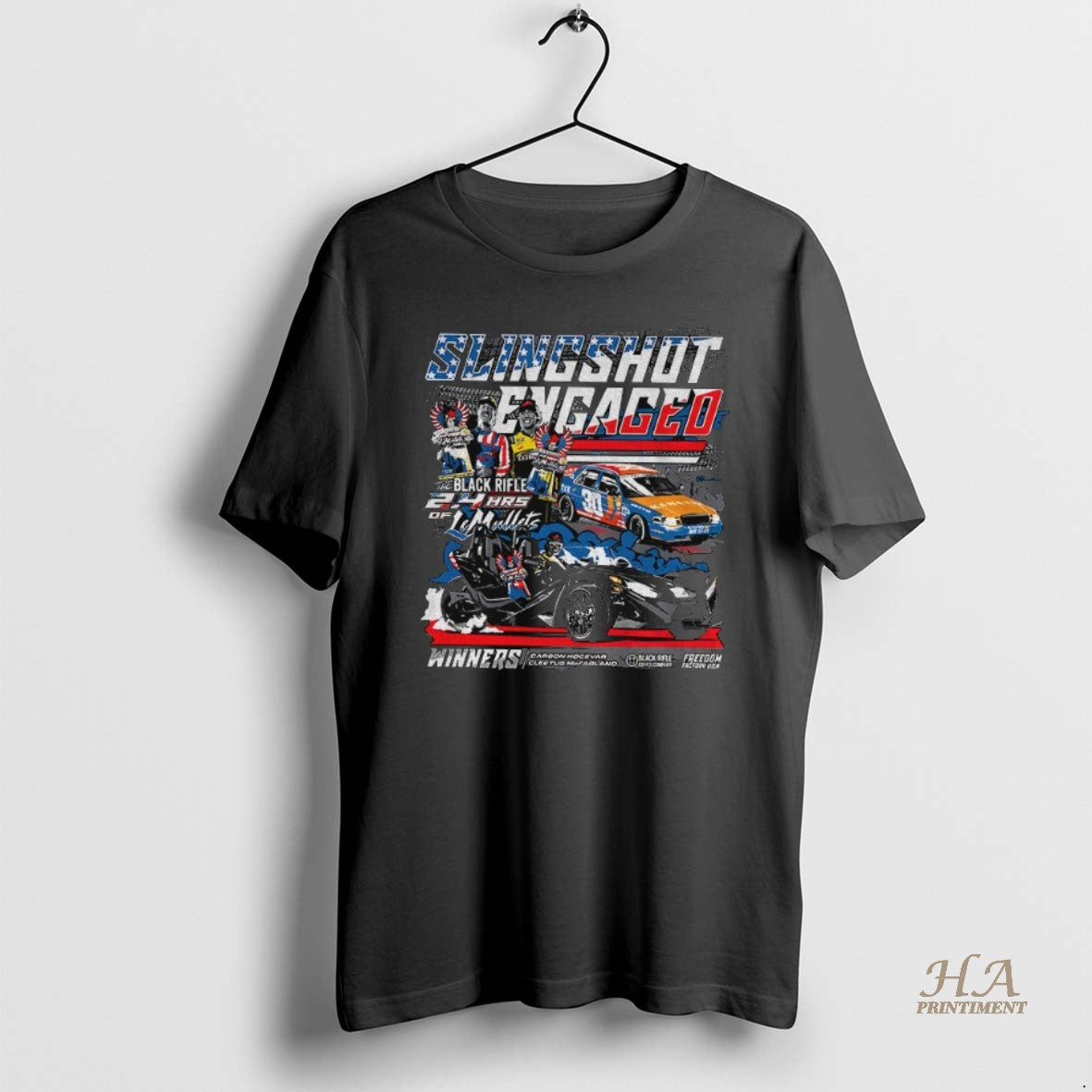 Official Slingshot Engaged Carson Hocevar Cleetus Mcfarland 24 Hrs Of Lemullets Winners Nascar