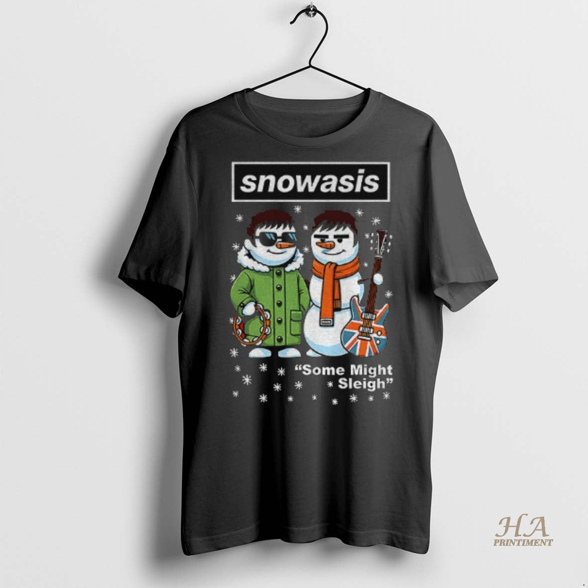 Official Snowasis Some Might Sleigh Christmas Snowman Singers Band Shirt