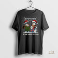 Official Snowasis Some Might Sleigh Snowman Rock Band Parody Music Lover Xmas Shirt