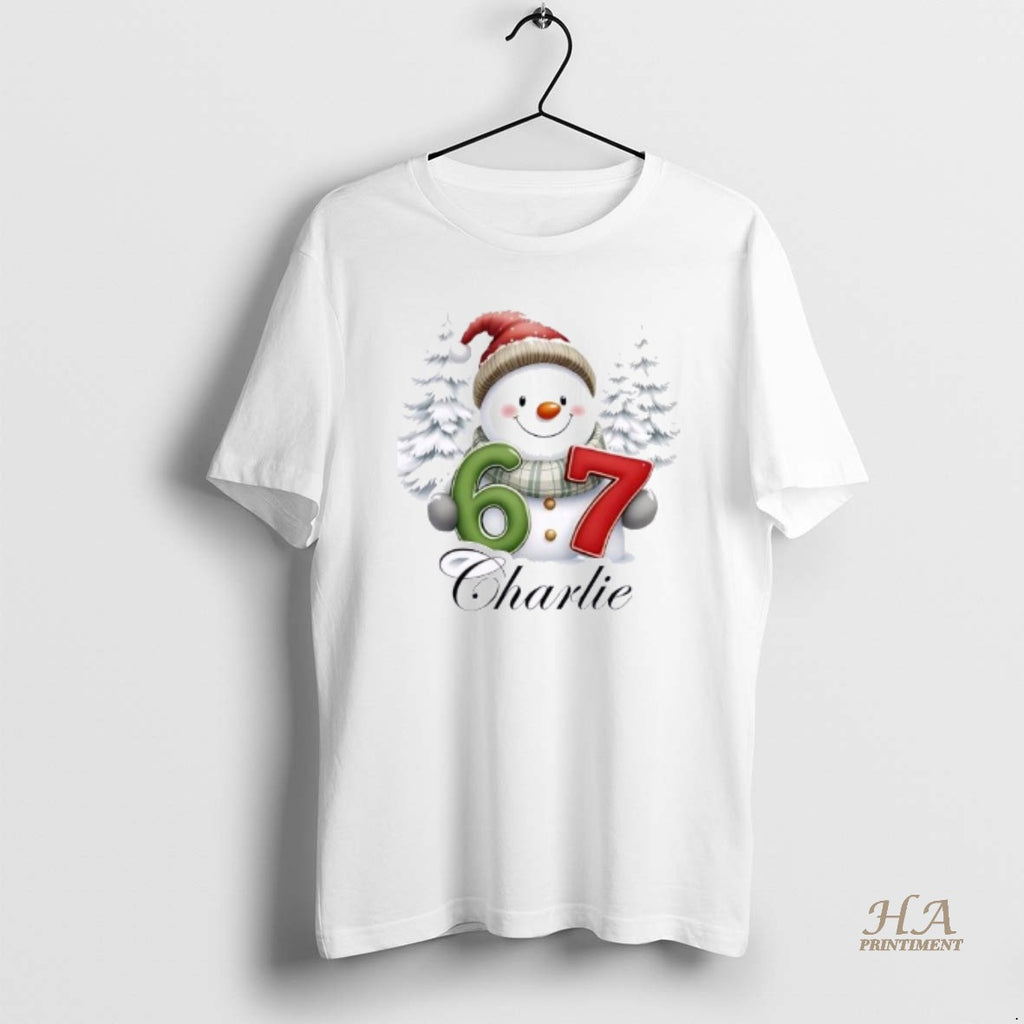 Official Snowman Cute Six Seven Christmas Personalized Ornaments White