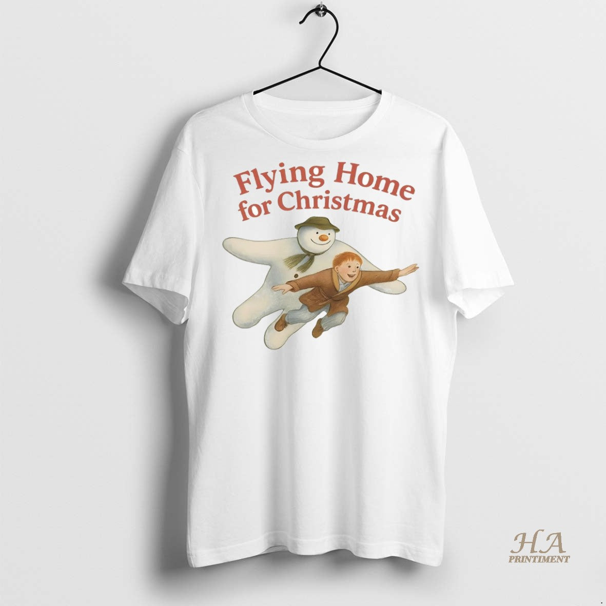 Official Snowman Flying Home For Christmas Shirt