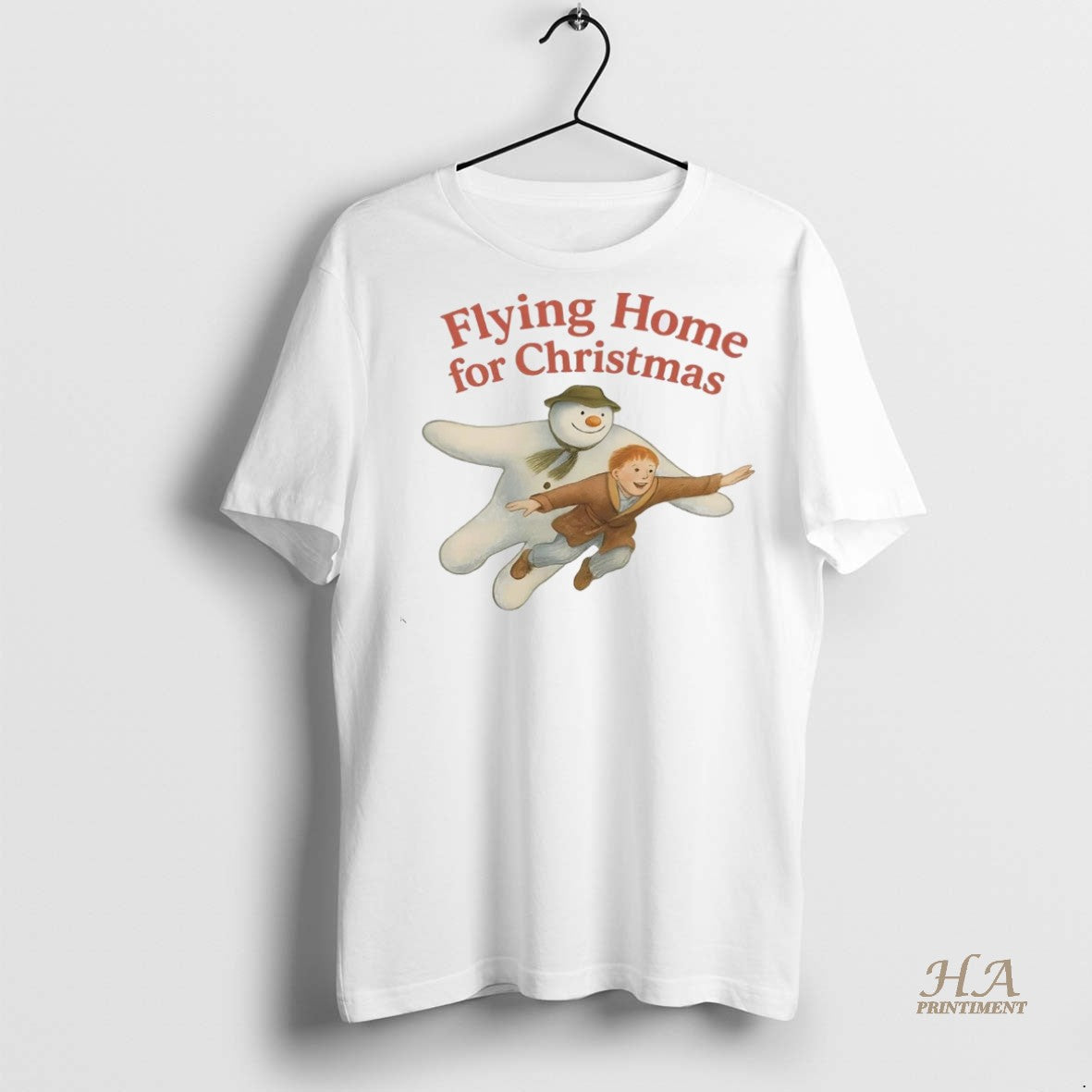 Official Snowman Flying Home For Christmas Christmas Shirt