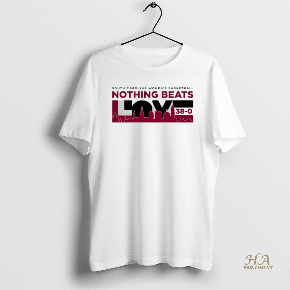 Official South Carolina Womens Basketball Nothing Beats Love City Skyline