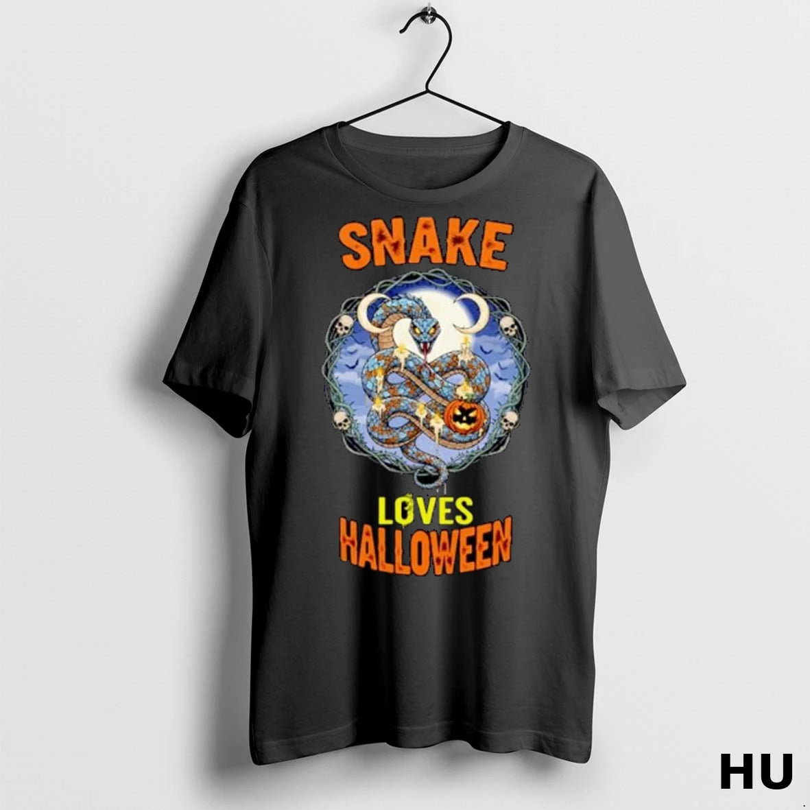 Official Spooky Snake Loves Halloween Ornaments T Shirt