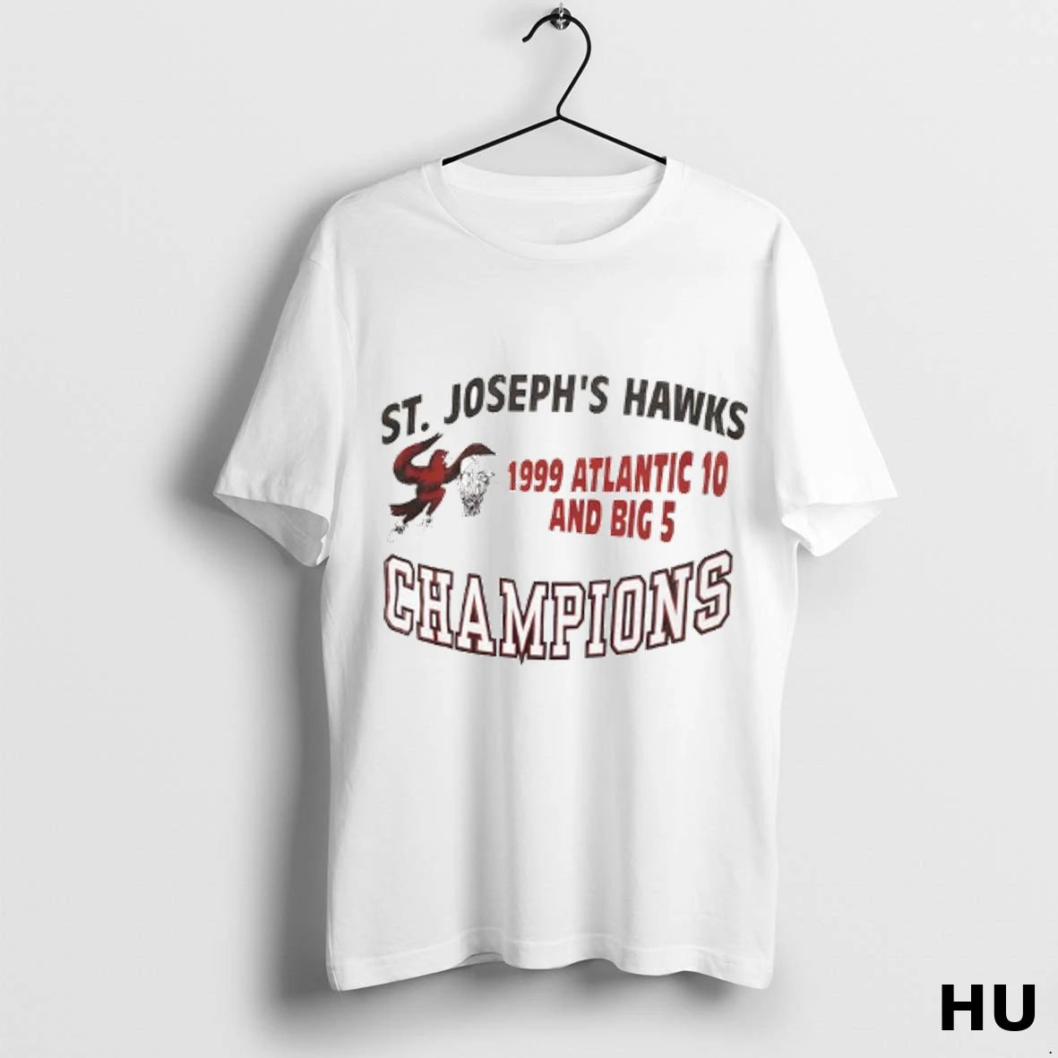 Official St Josephs Hawks 1999 Atlantic 10 And Big 5 Champions Ladies T Shirt