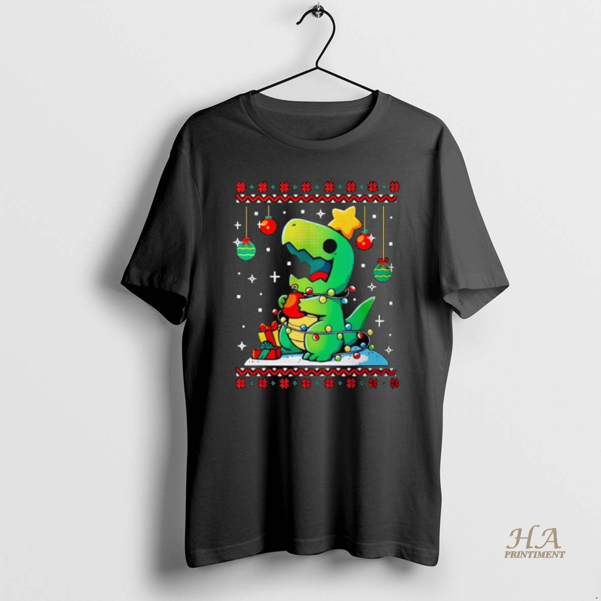 Official T Rex Lights Ugly Christmas 2025