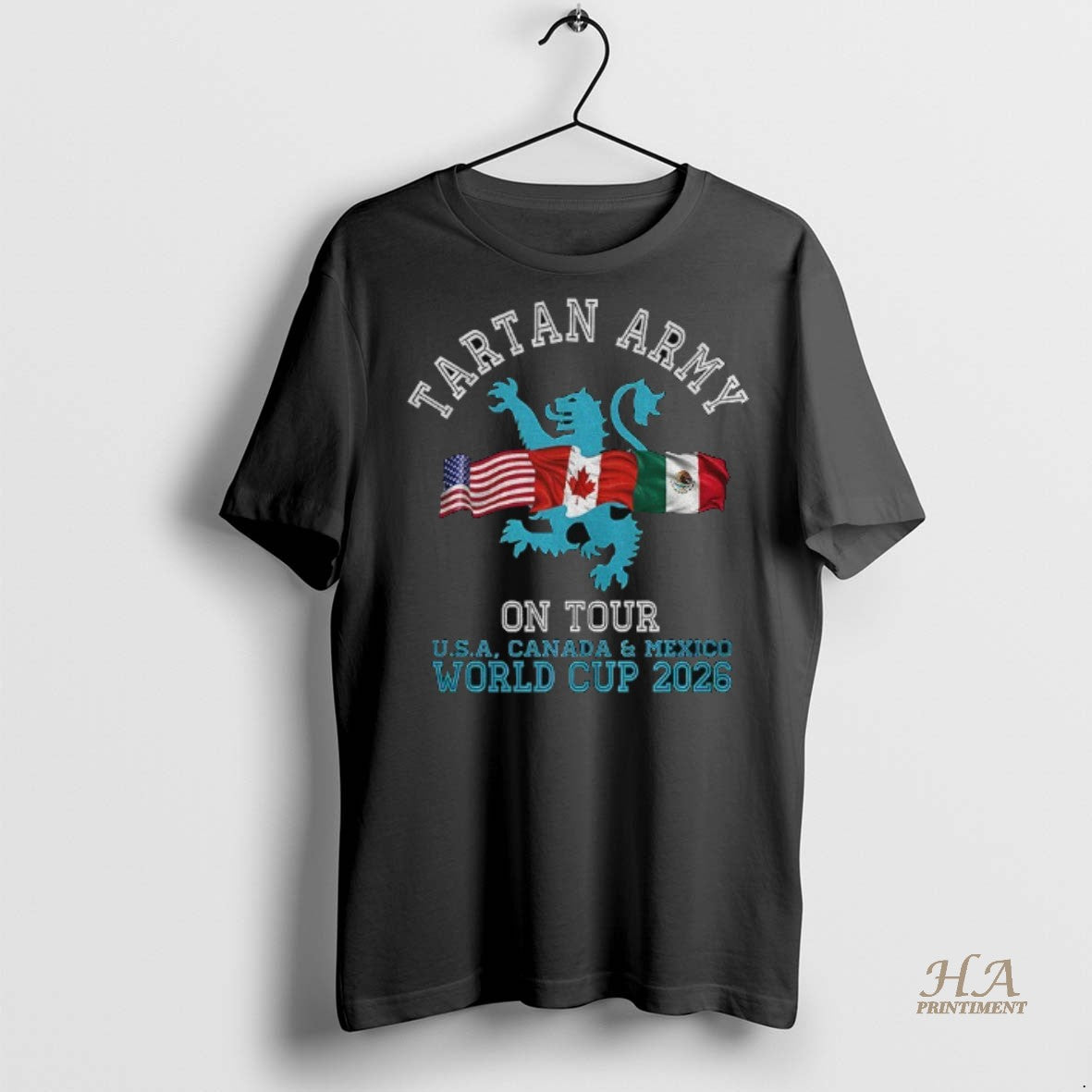 Official Tartan Army On Tour Usa Canada Mexico Scotland World Cup 2026 Flag Shirt