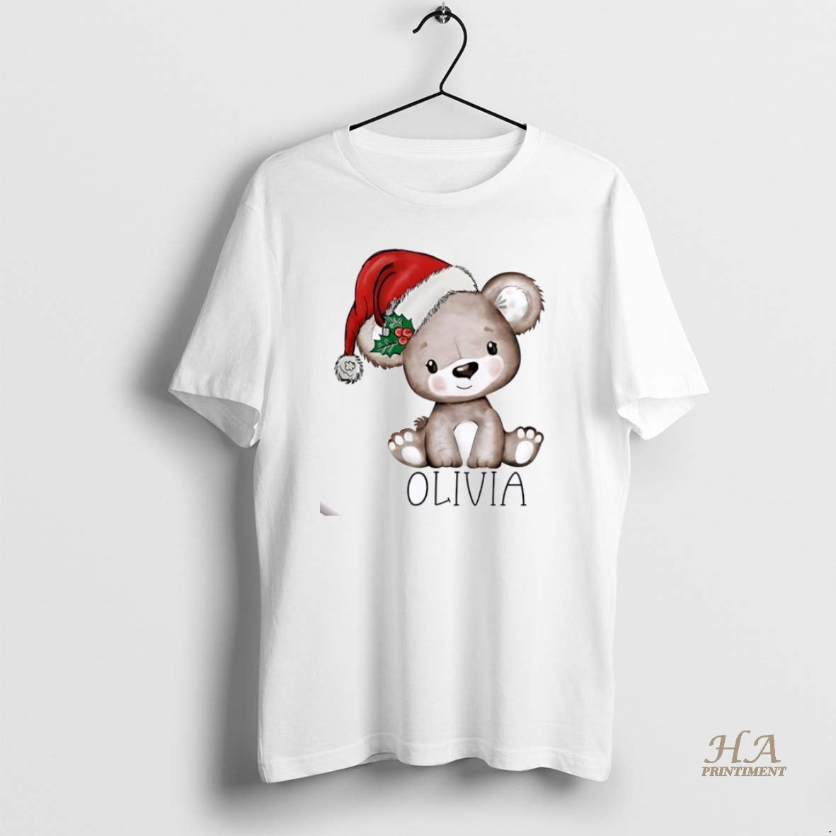 Official Teddy Bear Xmas Babys First Christmas Personalized Ornaments White